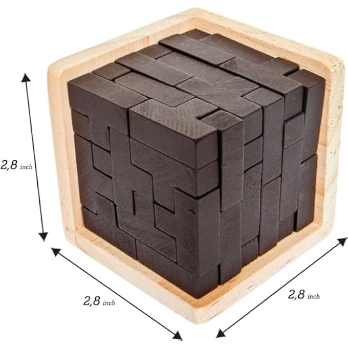 3D WOODEN BRAIN PUZZLE, STRESS REDUCING BLOCK TOYS, CLASSICAL BLOCK KONGMING LOCK, CHILDREN AND ADULTS INTELLECTUAL TOYS - Image 2